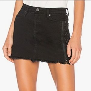 [BlankNYC] black denim zip side mini skirt sz 26
